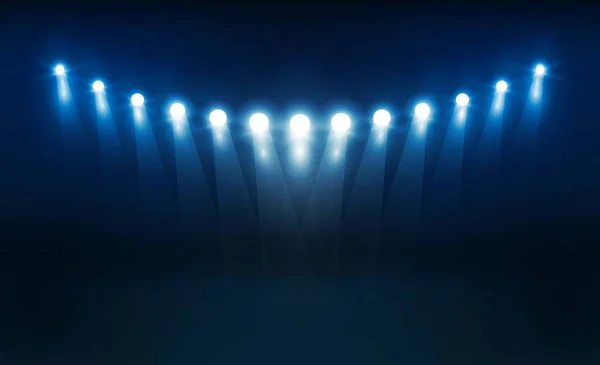Parlak Stadyum Işıkları Tasarım Vektör Vektör Aydınlatma — Stok Vektör