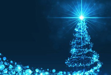 Mutlu yeni yıl mavi renk arka plan. vektör çizim