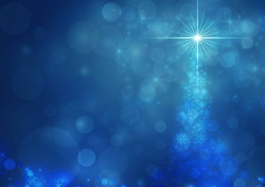 Mutlu yeni yıl mavi renk arka plan. vektör çizim