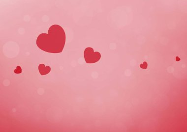 Mutlu sevgililer günü kartı kalpler vektör arka plan