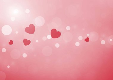 Mutlu sevgililer günü kartı kalpler vektör arka plan