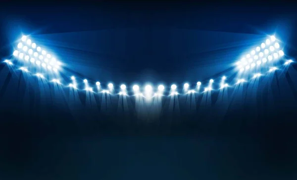 明亮的体育场灯矢量设计 矢量照明 — 图库矢量图片