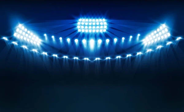 Heldere Stadion Lichten Vector Design Vector Verlichting — Stockvector