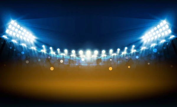 Projeto Brilhante Vetor Das Luzes Estádio Iluminação Vetorial — Vetor de Stock