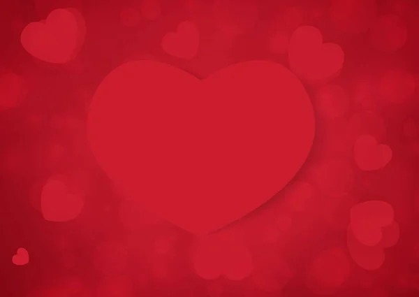Feliz Día San Valentín Tarjeta Corazones Vector Fondo — Archivo Imágenes Vectoriales