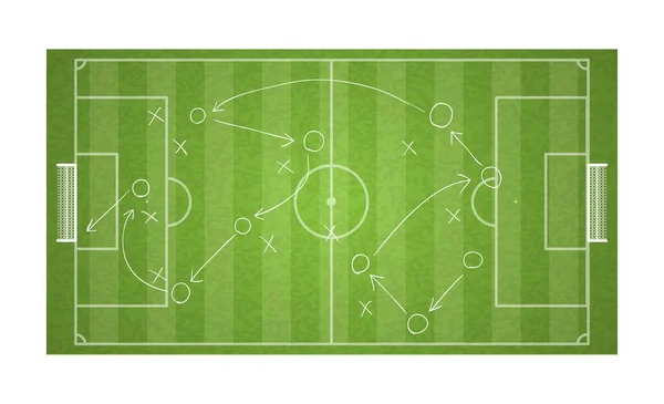 Campo Fútbol Arena Con Luces Estadio Brillante Diseño Vectorial Iluminación — Vector de stock