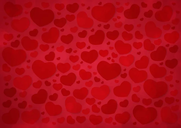 Glücklicher Valentinstag Karte Herzen Vektor Hintergrund — Stockvektor