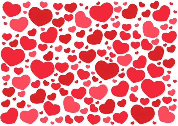 Happy Valentine Day Card Hearts Vector Background — Stock Vector