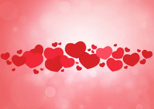 Happy Valentine Day Card Hearts Vector Background — Stock Vector