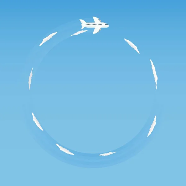 Avion Dans Ciel Illustration Vectorielle — Image vectorielle