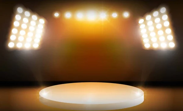 Stage Background Spotlight Vector Illumination — Stock Vector