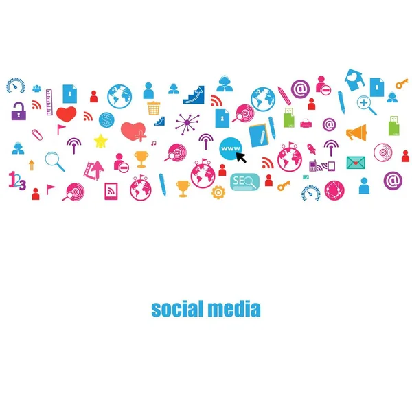 Template Design Thinking Idea Social Network Icons Background — Stock Vector