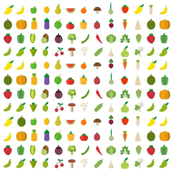 Isolierte Gemüsefrüchte Hintergrund Vektorillustration — Stockvektor