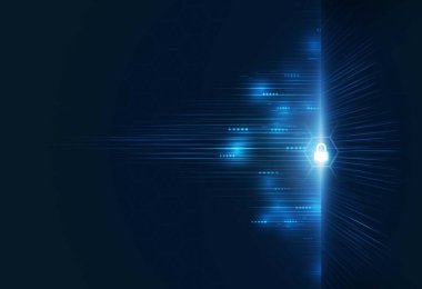 Güvenlik ağ arka plan ile gündoğumu. Vektör çizim.