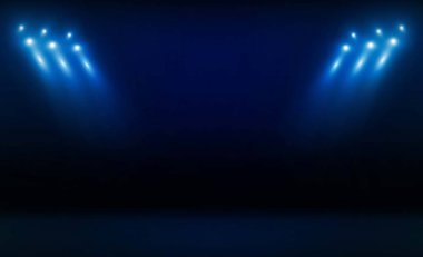 Arka plan ve spot sahnede. Vektör aydınlatma