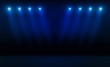 Arka plan ve spot sahnede. Vektör aydınlatma