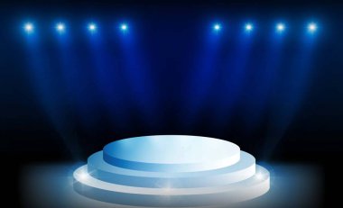 Arka plan ve spot sahnede. Vektör aydınlatma