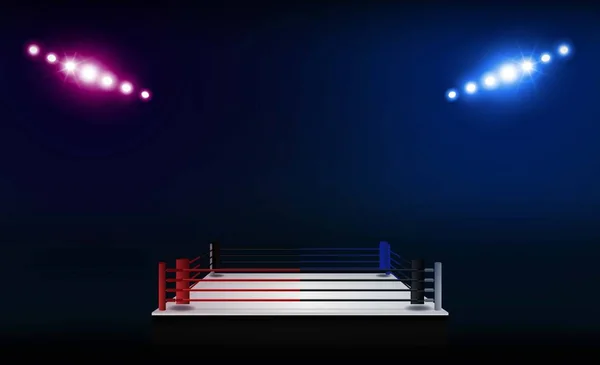 Boxing Ring Arena Floodlights Vector Design Vector Illumination — Stock Vector