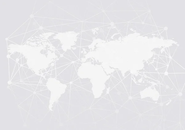 Planet Earth White Technology Network Vector Illustration — Stock Vector