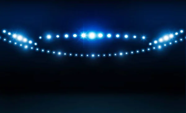 Estadio Brillante Arena Luces Diseño Vectorial Iluminación Vectorial — Archivo Imágenes Vectoriales