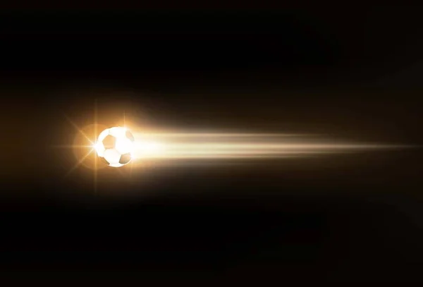 Voetbal Beker Gouden Kleur Achtergrond Vector Verlichting — Stockvector