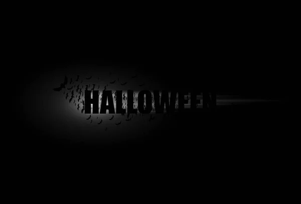 Murciélago Halloween Decoración Concepto Miedo Iluminación Vectorial — Archivo Imágenes Vectoriales