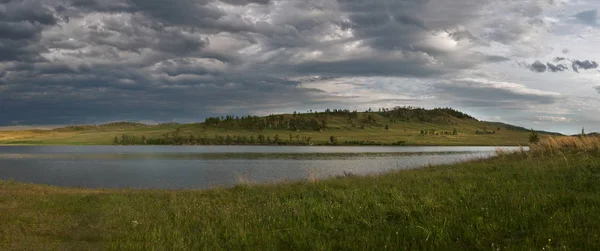 Summer Thunderstorm Khakassia Chiaroscuro Clouds — Stock Photo, Image