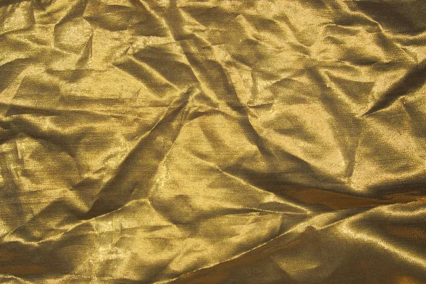 Fundo Dourado Abstrato Com Textura Tecido — Fotografia de Stock