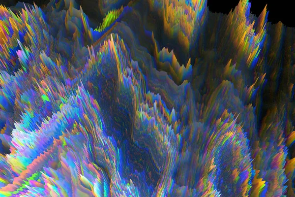 Sfondo Glitch Digitale Con Elementi Colorati — Foto Stock