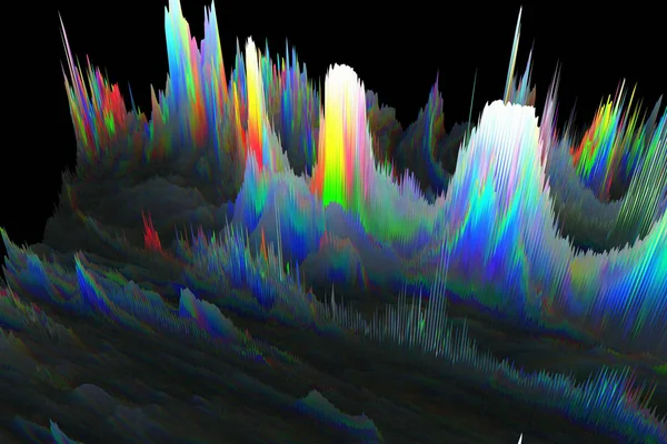 Digitaler Glitch Hintergrund Mit Bunten Elementen — Stockfoto