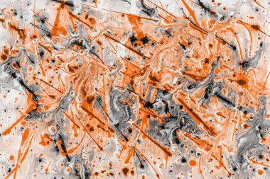 boya ile turuncu arka plan doku sıçramalarına