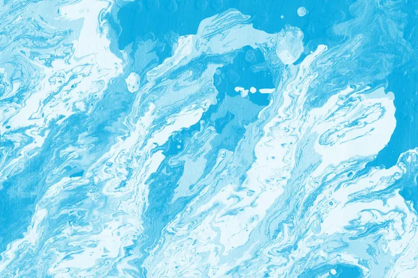 Luz Azul Fundo Abstrato Com Pintura Espirra Textura — Fotografia de Stock