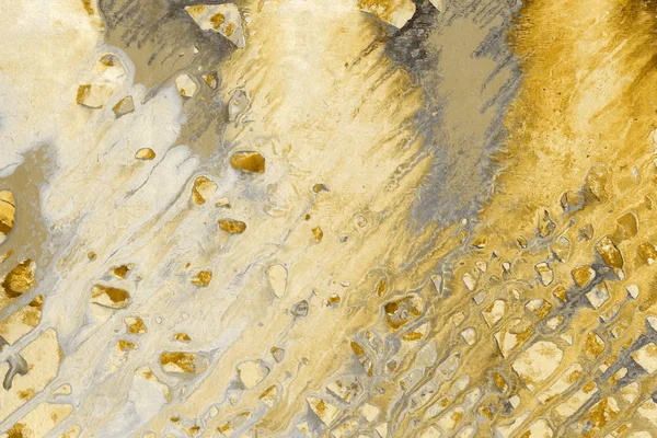 Fundo Abstrato Dourado Com Pintura Espirra Textura — Fotografia de Stock