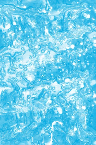 塗料飛沫テクスチャと水色の抽象的な背景 — ストック写真