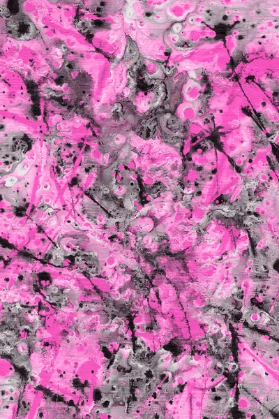 Roze Abstracte Achtergrond Met Verf Spatten Textuur — Stockfoto