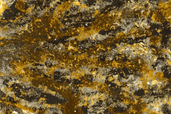 Gouden Abstracte Achtergrond Met Verf Spatten Textuur — Stockfoto