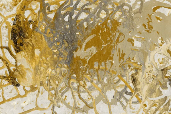 golden abstract background with paint splashes texture