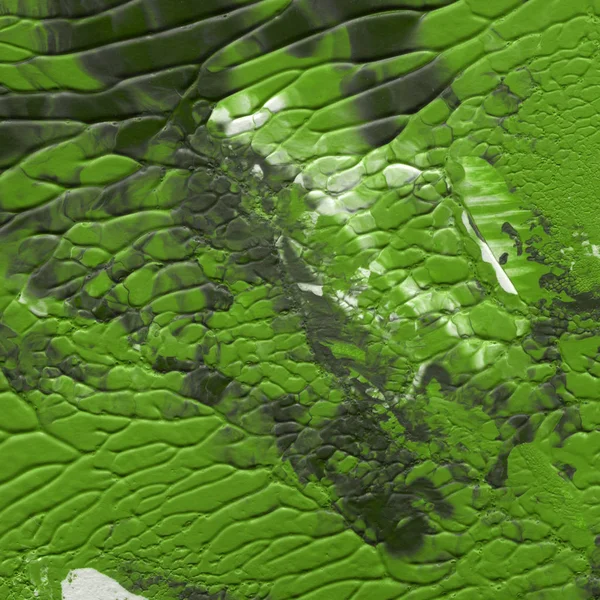 緑のアクリル ペイント テクスチャ 抽象的な背景 — ストック写真