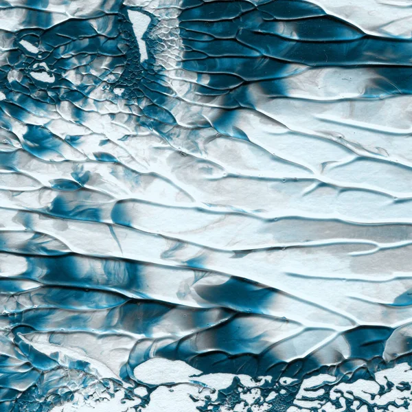 青いアクリル絵具の質感抽象的な背景 — ストック写真