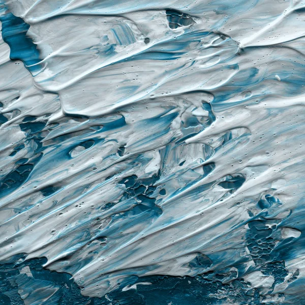 Modrá Akrylová Barva Textura Abstraktní Pozadí — Stock fotografie