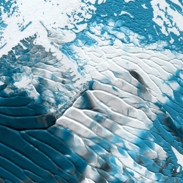 Голубая Акриловая Краска Абстрактный Фон — стоковое фото