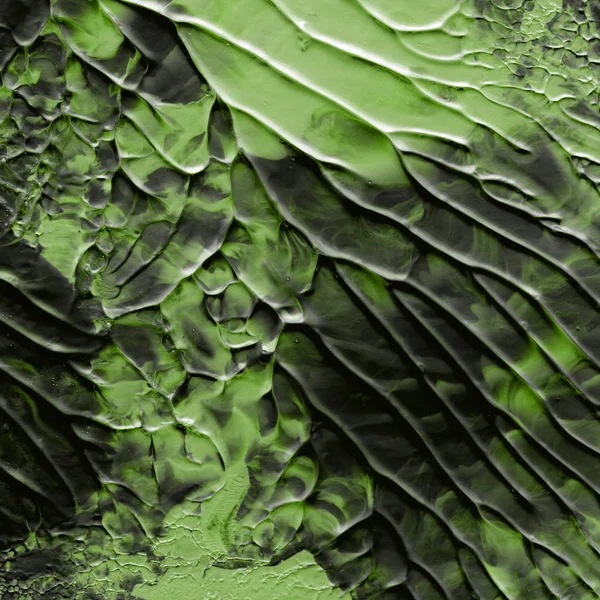 緑のアクリル ペイント テクスチャ 抽象的な背景 — ストック写真