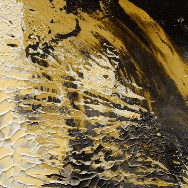 金色のアクリル絵の具の質感 抽象的な背景 — ストック写真