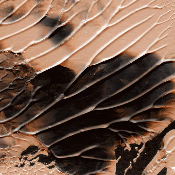 Hnědá Akrylová Barva Textury Abstraktní Pozadí — Stock fotografie