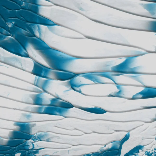 Tekstur Cat Akrilik Biru Latar Belakang Abstrak — Stok Foto