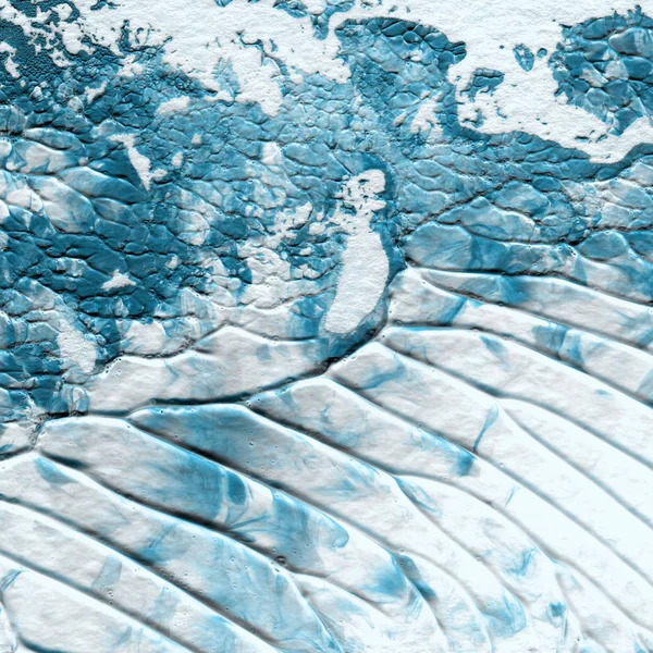 Kék Akril Festék Textúra Elvont Háttér — Stock Fotó
