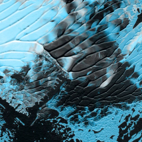 Textura Azul Tinta Acrílica Fundo Abstrato — Fotografia de Stock