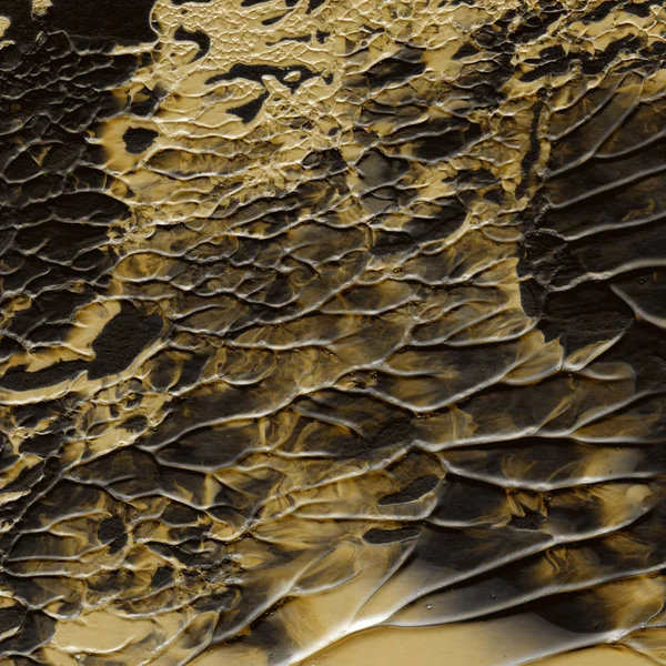 Zlatá Akrylová Barva Textury Abstraktní Pozadí — Stock fotografie