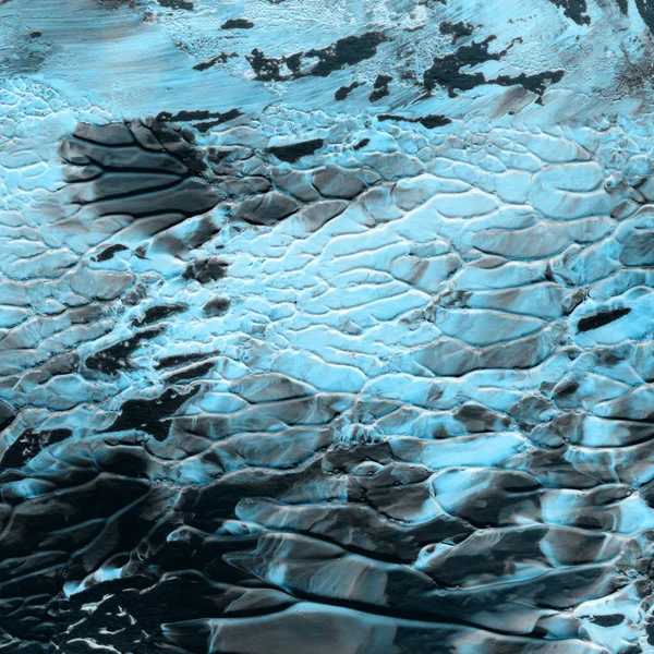 蓝色丙烯酸涂料纹理 抽象背景 — 图库照片