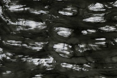 Soyut Beyaz boya doku siyah arka plan üzerine splatters